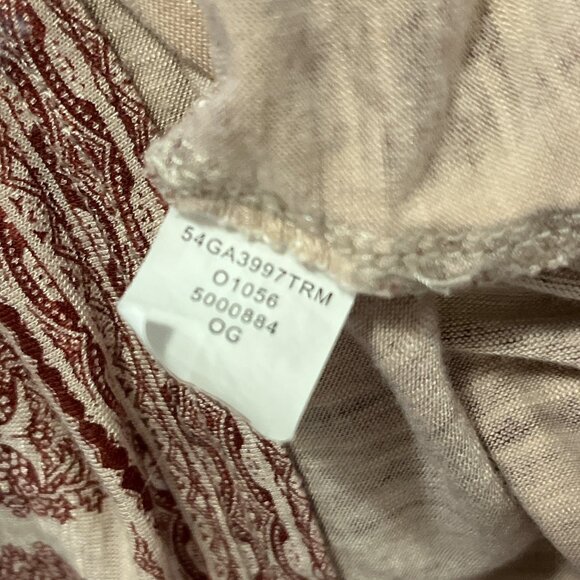 RUE21 Peasant Top Boho Folksy Bell Sleeves Tie Front Pale Dusty Pink Size Small - Picture 6 of 6